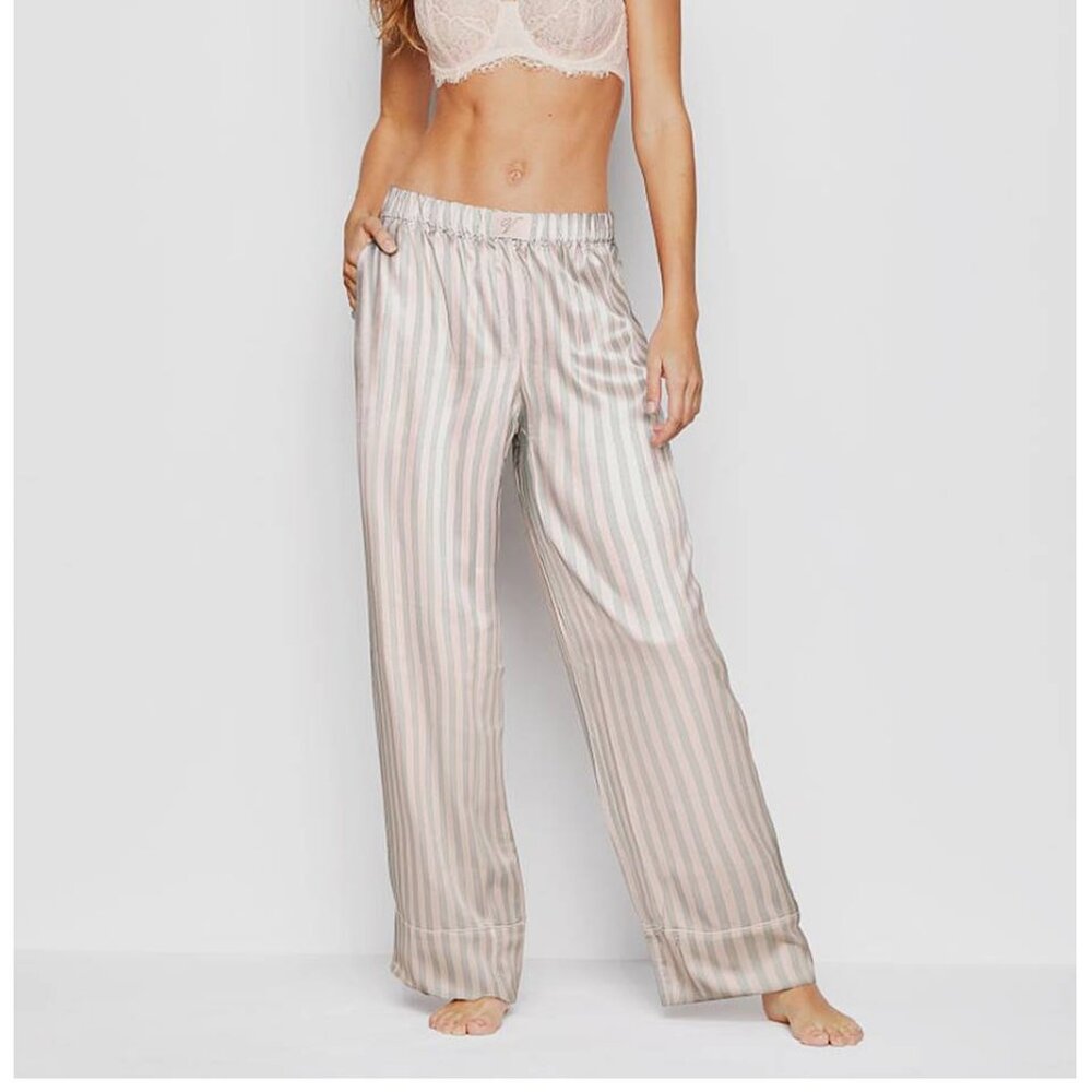 Victoria Secret® Limited Edition Satin Striped Pajama Pant Size XLarge